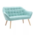Vente-unique, Sofa 2Sitzer Stoff Hellgrün CASERTA Sofa 2Sitzer Stoff Hellgrün CASERTA