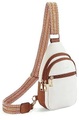 Sling Rucksack Umhängetasche Kleine Crossbody Tasche Kunstleder Sling Tasche Damen Multicolor