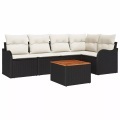 VidaXL - Garten-sofa poly-rattan, One Size, Schwarz