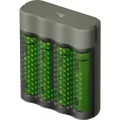 GP Batteries Mainstream-Line 4x ReCyko+ Mignon Rundzellen-Ladegerät inkl. Akkus NiMH Micro (AAA), Mignon (AA)