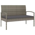 VidaXL - Gartenbank poly-rattan, One Size, Grau