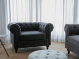 Sessel Aus Polyester Klassisch Chesterfield Unisex ONE SIZE