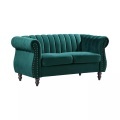 Chesterfield-Sofa - 2-Sitzer - Samt - Smaragd - TRUMBO Chesterfield-Sofa - 2-Sitzer - Samt - Smaragd - TRUMBO