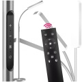 Tectake - Stehlampe Prisma LED, 5 Lichtmodi, 12 W, dimmbar, One Size, Silber