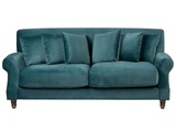 Beliani 3-Sitzer Sofa Samtstoff blaugrün EIKE