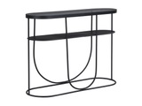 Wandkonsole Mit 1 Regal Aus Metall & Rauchglas - Schwarz & Transparent - Pretoria Unisex Transparent ONE SIZE