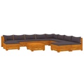 vidaXL 11-tlg. Garten-Lounge-Set mit Kissen Massivholz Akazie