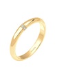 Ring Diamant 0.045 Ct. Klassik Verlobung 925 Silber Unisex Gold 54mm
