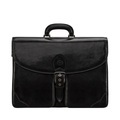 Maxwell Scott Tomacelli - Leder-Aktentasche in Schwarz M
