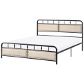 Beliani - Bett mit Lattenrost aus Eisen Klassisch BREUILLET, 160X200CM, Schwarz