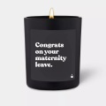 CandleHand - Duftkerze Woody Congrats on your maternity leave., 7X8X7CM, Schwarz
