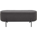 Hocker Blestix Bouclé Stoff Metall anthrazit
