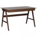 Beliani Schreibtisch dunkler Holzfarbton 120 x 70 cm 2 Schubladen SHESLAY