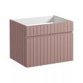 Waschbeckenunterschrank hängend - Streifen-Optik - Rosa - 60 cm - SATARA Waschbeckenunterschrank hängend - Streifen-Optik - Rosa - 60 cm - SATARA