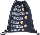 Klassische Kordelzugtasche mit Smiley-Motiv - #3 Klassische Kordelzugtasche mit Smiley-Motiv - #3
