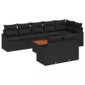 VidaXL - Garten-sofa poly-rattan, One Size, Schwarz