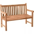 Mobilia - Gartenbank 120 cm, Teak - braun