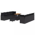 VidaXL - Garten-sofa poly-rattan, One Size, Schwarz