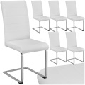 6 Esszimmerstühle Schwingstühle - weiss