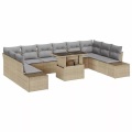 VidaXL - Garten-sofa poly-rattan, One Size, Beige