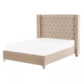Bett mit Lattenrost aus Samtstoff Klassisch LUBBON Bett mit Lattenrost aus Samtstoff Klassisch LUBBON