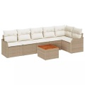 VidaXL - Garten-sofa poly-rattan, One Size, Beige
