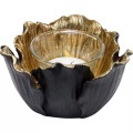 Kare Design, Teelichthalter Flower Bloom schwarz gold rund 10
