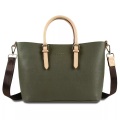 Bugatti - Leder-Shoppingtasche Ella M - Khaki