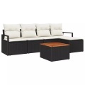 VidaXL - Garten-sofa poly-rattan, One Size, Schwarz