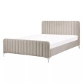Bett mit Lattenrost aus Samtstoff Modern LUNAN Bett mit Lattenrost aus Samtstoff Modern LUNAN