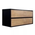 Waschbeckenunterschrank hängend - helles Naturfarben und - 120 cm - LANNICK Waschbeckenunterschrank hängend - helles Naturfarben und - 120 cm - LANNICK