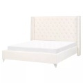 Bett mit Lattenrost aus Samtstoff Klassisch LUBBON Bett mit Lattenrost aus Samtstoff Klassisch LUBBON