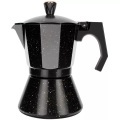 Avizar - Espressomaschine Moka 6 Tassen Praktisch, Charcoal Black