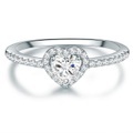 Damen Ring Herz Damen Silber 51