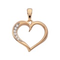 Anhänger Herz Rotgold 750 Diamant 0.073ct. 22x18mm Damen ONE SIZE