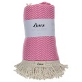 L'Anse - Badetuch Chevron, One Size, Pink
