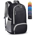 Only-bags.store, Leichter Faltbarer Rucksack-packbare Rucksäcke, Kleine Faltbare Rucksäcke Wanderrucksack Wasserdicht Unisex Grau ONE SIZE