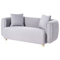 Beliani - 2 Sitzer Sofa aus Stoff Retro LILLEROD, One Size, Braun Medium