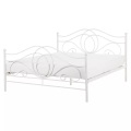 Beliani Metallbett weiss Lattenrost 160 x 200 cm LYRA