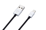 AluCable 1 m Schwarz, Silber
