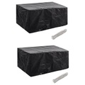 vidaXL Gartenmöbel-Abdeckungen 2 Stk. 4 Personen Poly Rattan 8 Ösen
