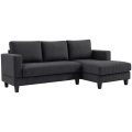 HOMCOM - Ecksofa, One Size, Grau