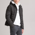 Leichte Steppjacke Mit Kapuze Unisex Schwarz 134/140