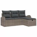 VidaXL - Outdoor-sofa poly-rattan, One Size, Schwarz