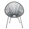 Gartenstuhl grau (2er-Set)
