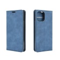 iPhone 12 / 12 Pro - Seidige Stand Flip Case Hülle dunkelblau