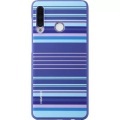 Huawei P30 Lite Hardcase Hülle PU Case Stripped Blue (51993075)