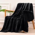 Alopini - Kuscheldecke Superweiche und warme Fleecedecke für Sofa, Couch Bett mit Waffelmuster, kuschelige & gemütliche Decke, One Size, Schwarz