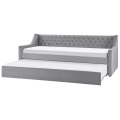 Bett Mit Lattenrost Aus Samtstoff Glamourös Montargis Unisex 90x200 cm
