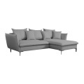 PASCAL MORABITO - Ecksofa mit Schlaffunktion LAZARE von Stoff Ecke rechts, One Size, Grau